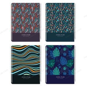 دفتر 200 برگ رحلی سلفونی جلد سخت فنر تک