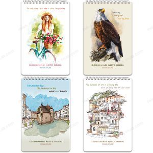 دفتر طراحی A3 آبرنگی 50 برگ فنری با کاغذ 110 گرمی