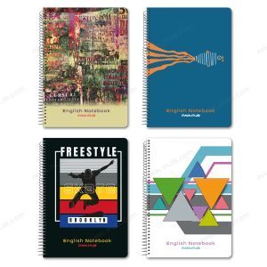 دفتر 50 برگ لاتین کاوردار فنر تک