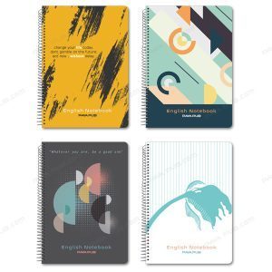 دفتر 80 برگ لاتین کاور دار فنر تک