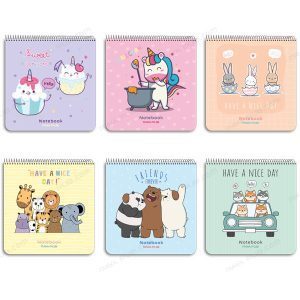 دفتر 50 برگ خشتی فانتزی نقاشی فنر تک