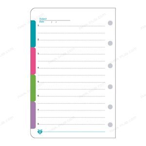 یدک یادداشت کلاسوری 6 حلقه با چاپ رنگی