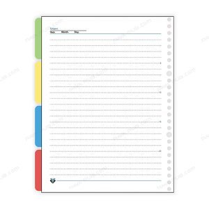 یدک 26 حلقه 100 برگ با دیوایدر طلقی