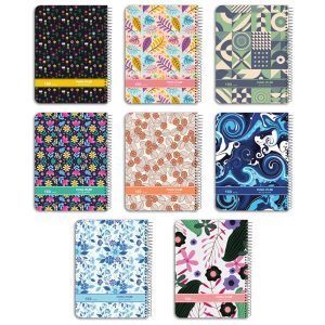 یادداشت 1/8 160 برگ سلفونی کلاسیک فنر تک با داخله رنگی