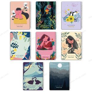 دفتر 100برگ کلاسیک سلفونی جلد سخت فنر تک