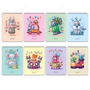 دفتر 50 برگ A4 نقاشی فنر از بالا