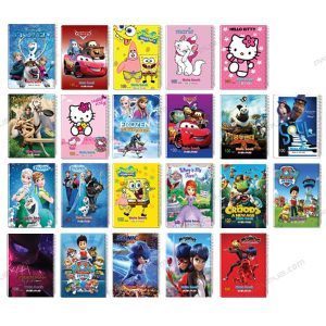 100برگ فانتزی کارتونی سلفونی جلد سخت فنر تک